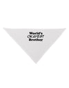 World's Okayest Brother Text Dog Bandana 26 by TooLoud-Dog Bandana-TooLoud-White-One-Size-Fits-Most-Davson Sales
