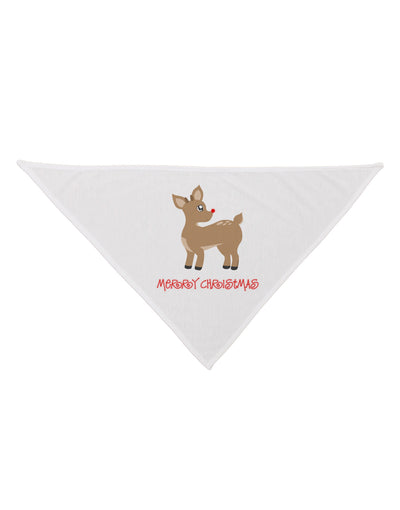 Cute Rudolph the Reindeer - Merry Christmas Dog Bandana 26 by TooLoud-Dog Bandana-TooLoud-White-One-Size-Fits-Most-Davson Sales