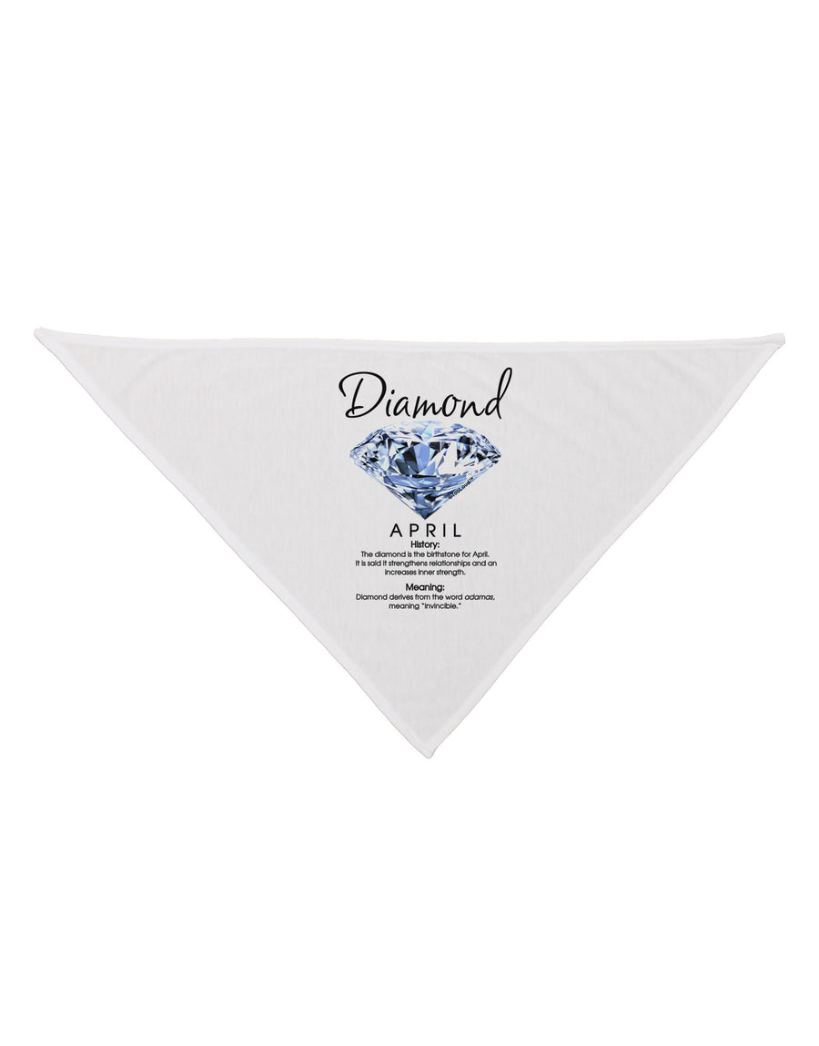 Birthstone Diamond Dog Bandana 26-Dog Bandana-TooLoud-White-One-Size-Fits-Most-Davson Sales