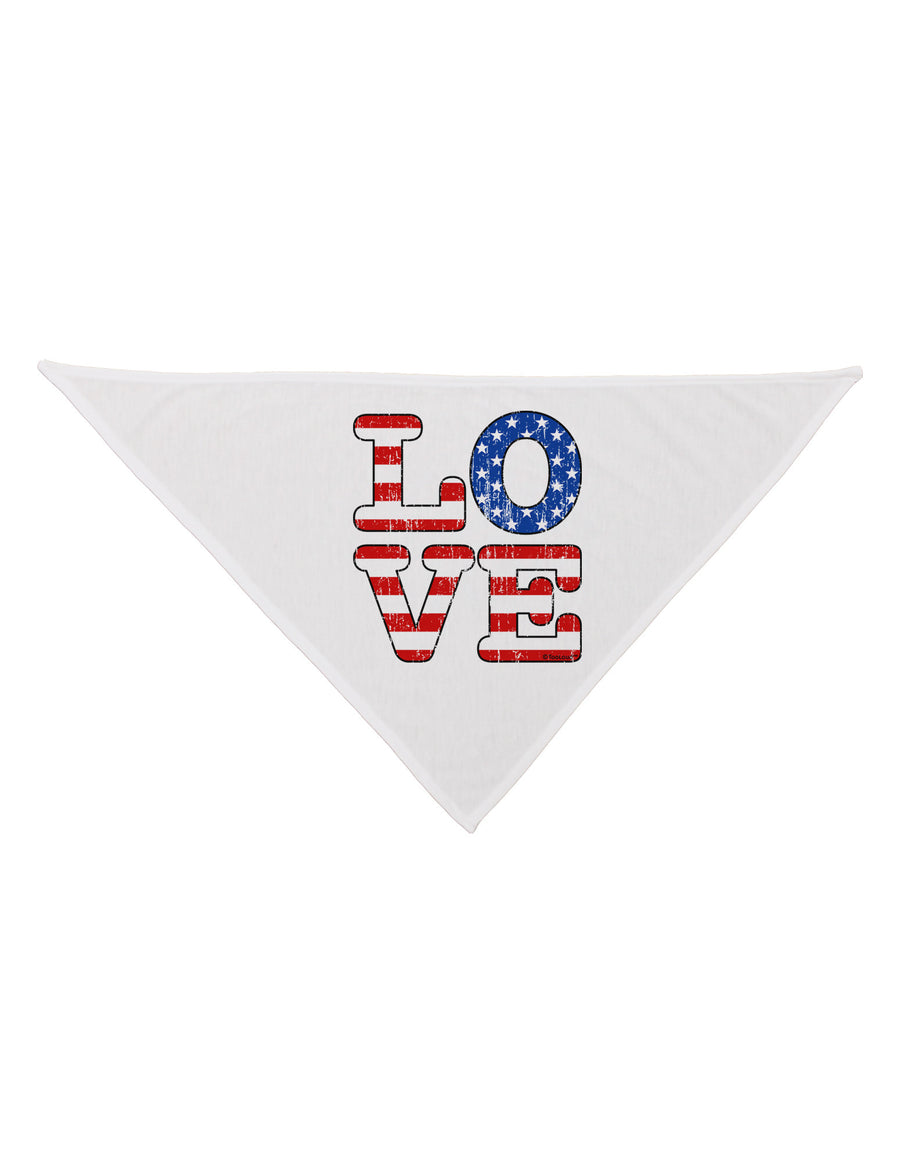 American Love Design - Distressed Dog Bandana 26 by TooLoud-Dog Bandana-TooLoud-White-One-Size-Fits-Most-Davson Sales