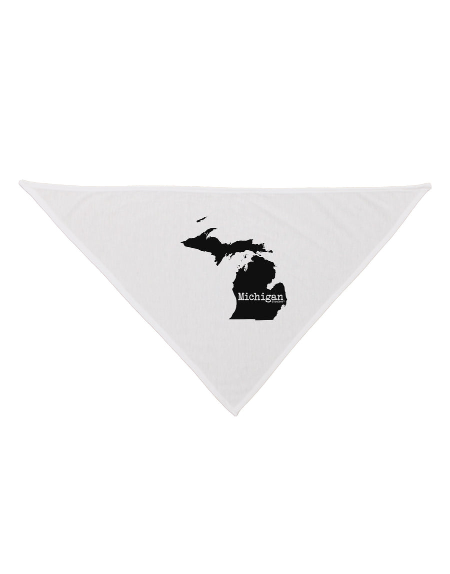 Michigan - United States Shape Dog Bandana 26-Dog Bandana-TooLoud-White-One-Size-Fits-Most-Davson Sales