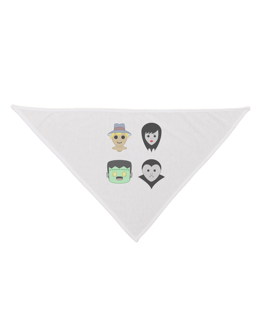 Four Lil Monsters - Halloween Design Dog Bandana 26-Dog Bandana-TooLoud-White-One-Size-Fits-Most-Davson Sales