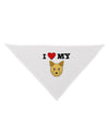 I Heart My - Cute Yorkshire Terrier Yorkie Dog Dog Bandana 26 by TooLoud-Dog Bandana-TooLoud-White-One-Size-Fits-Most-Davson Sales