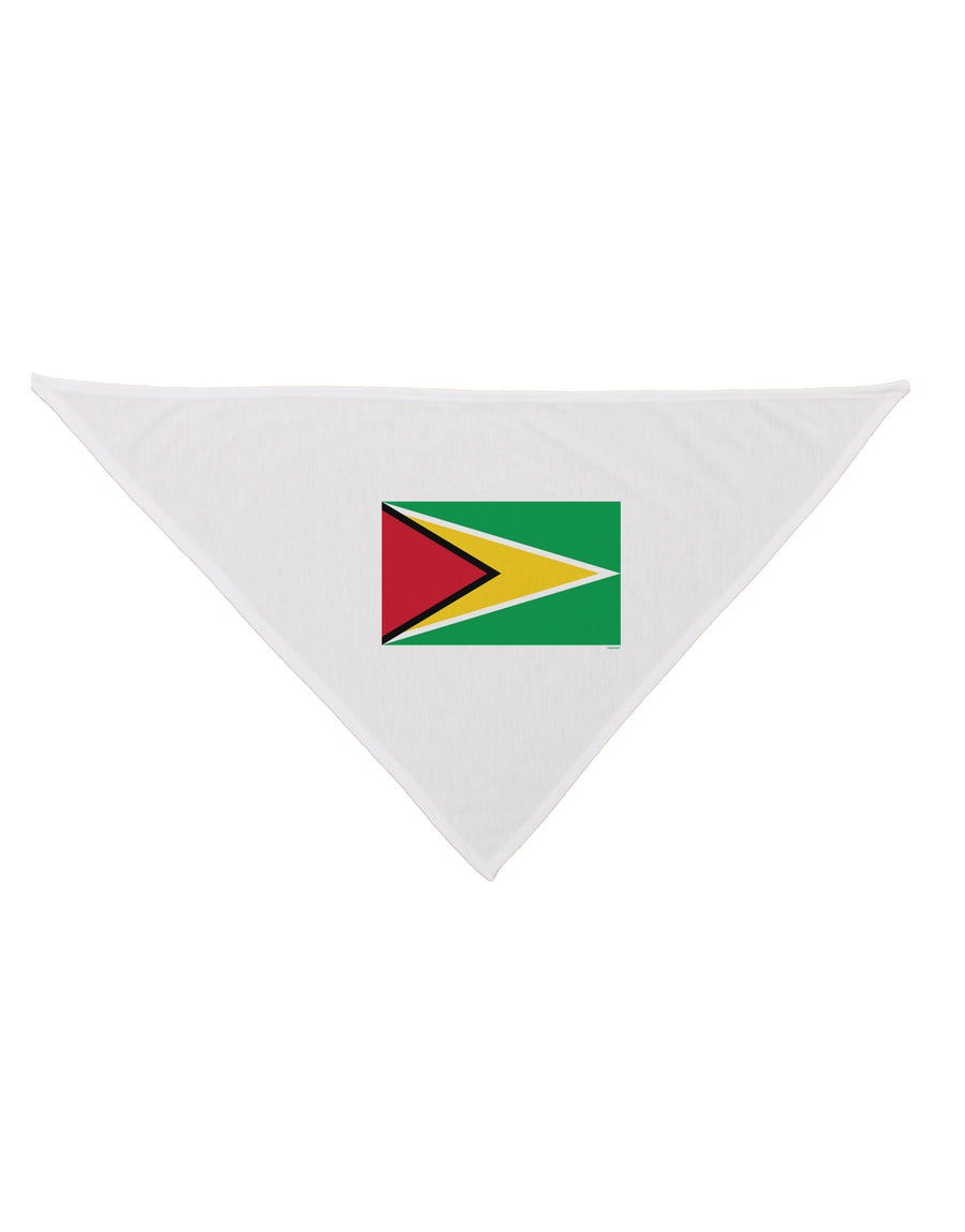 TooLoud Guyana Flag Dog Bandana 26 Inch-Dog Bandana-TooLoud-White-One-Size-Fits-Most-Davson Sales