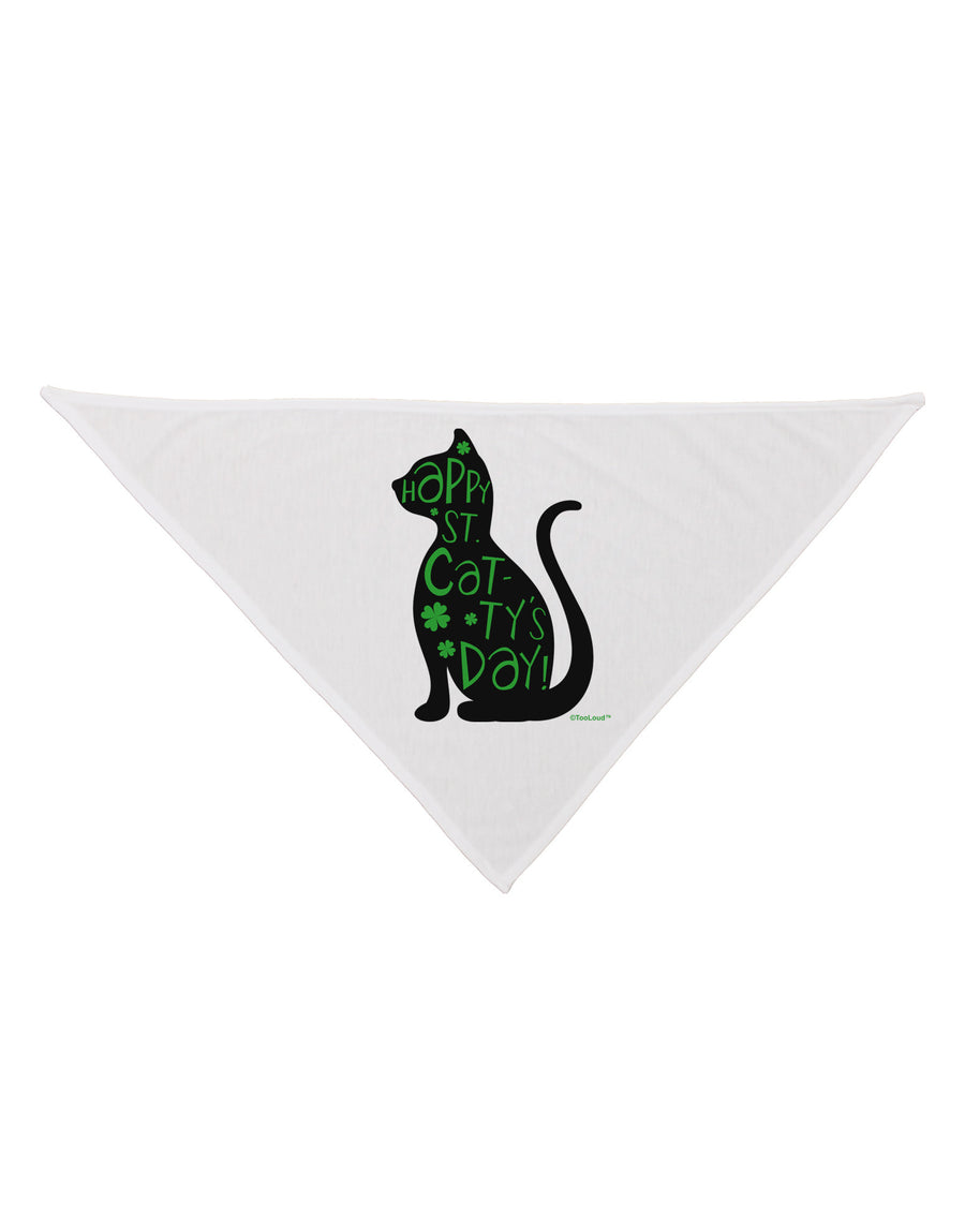 Happy St. Catty's Day - St. Patrick's Day Cat Dog Bandana 26 by TooLoud-Dog Bandana-TooLoud-White-One-Size-Fits-Most-Davson Sales