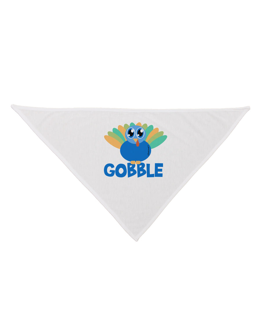 Cute Gobble Turkey Blue Dog Bandana 26-Dog Bandana-TooLoud-White-One-Size-Fits-Most-Davson Sales