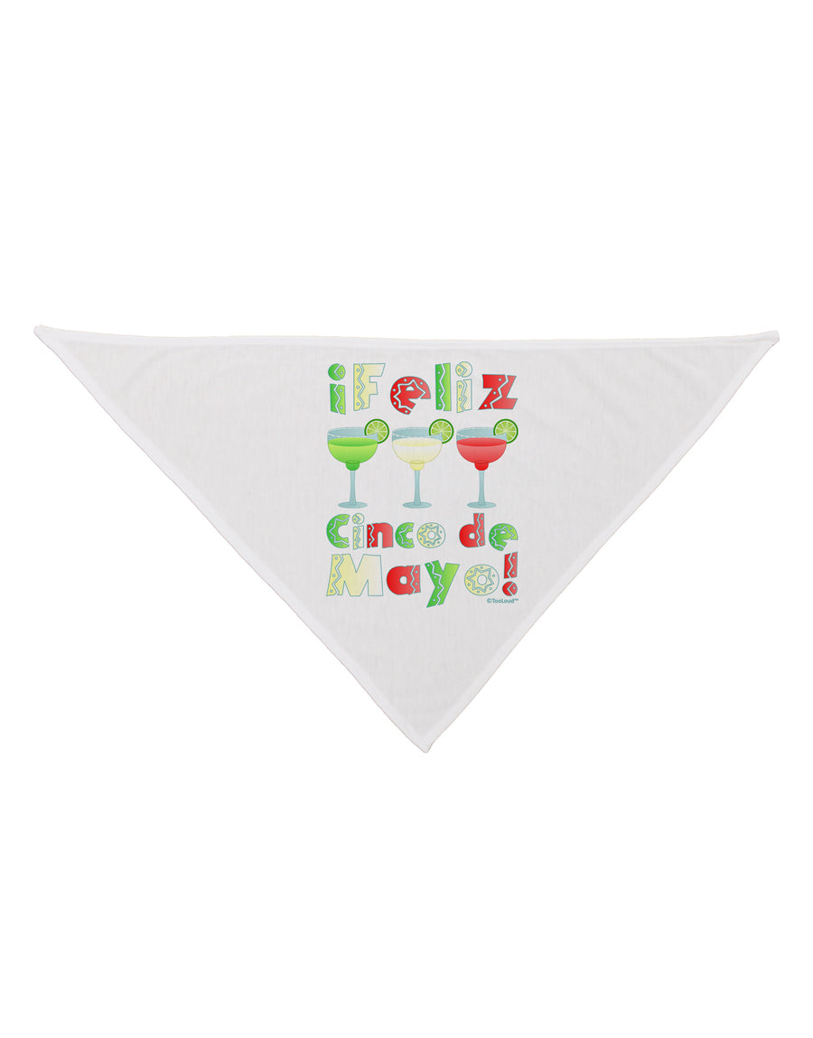 Margaritas - Mexican Flag Colors - Feliz Cinco de Mayo Dog Bandana 26 by TooLoud-Dog Bandana-TooLoud-White-One-Size-Fits-Most-Davson Sales