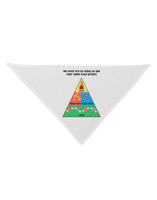 Main Food Groups of an Elf - Christmas Dog Bandana 26-Dog Bandana-TooLoud-White-One-Size-Fits-Most-Davson Sales