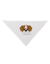 Cute Bulldog - Red Dog Bandana 26 by TooLoud-Dog Bandana-TooLoud-White-One-Size-Fits-Most-Davson Sales