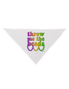 Throw Me The Beads - Mardi Gras Dog Bandana 26 by TooLoud-Dog Bandana-TooLoud-White-One-Size-Fits-Most-Davson Sales