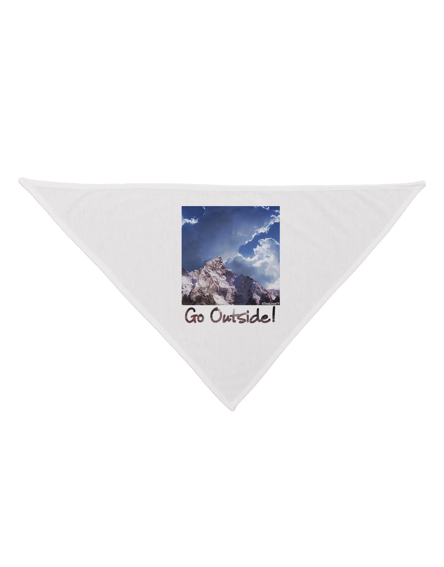 Go Outside Mountain Dog Bandana 26 by TooLoud-Dog Bandana-TooLoud-White-One-Size-Fits-Most-Davson Sales