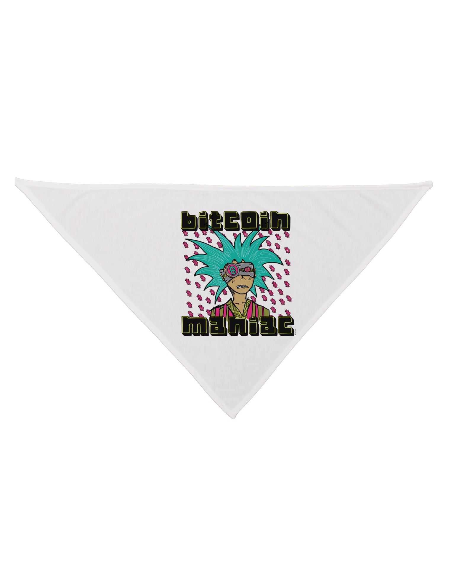 Bitcoin Maniac Crypto Dog Bandana 26 Inch-Dog Bandana-TooLoud-White-One-Size-Fits-Most-Davson Sales