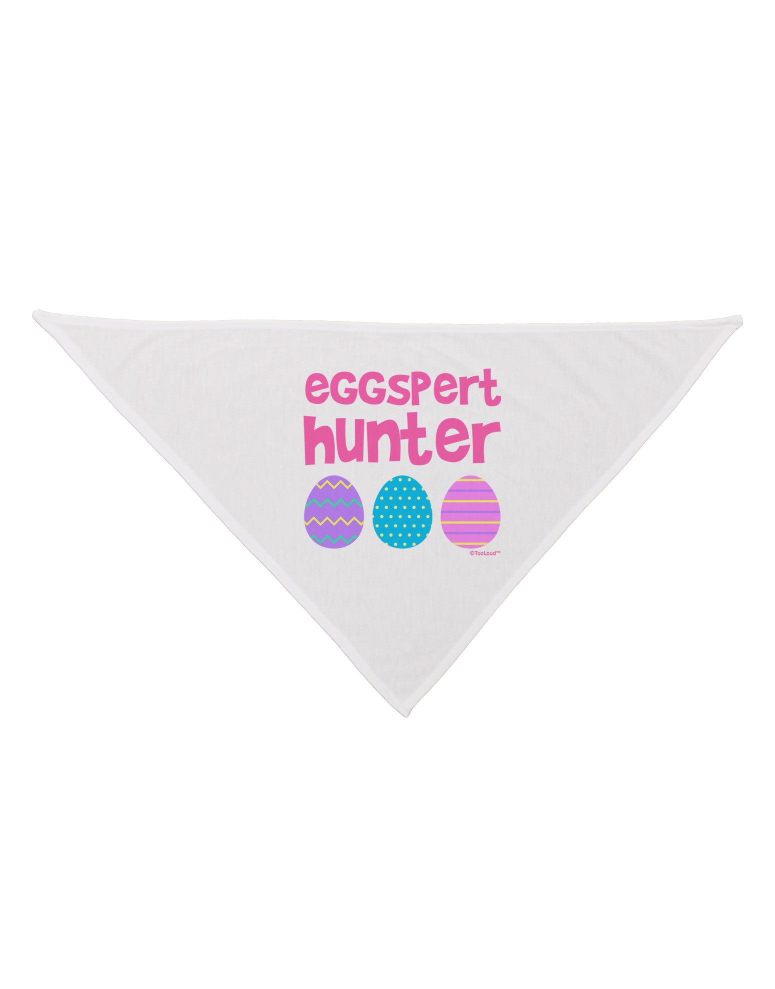 TooLoud Eggspert Hunter - Easter - Pink Dog Bandana 26-Dog Bandana-TooLoud-White-One-Size-Fits-Most-Davson Sales