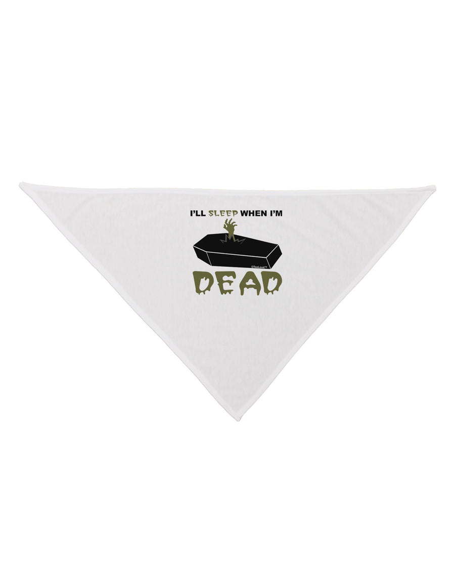 Sleep When Dead Coffin Dog Bandana 26-Dog Bandana-TooLoud-White-One-Size-Fits-Most-Davson Sales