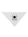 Black Widow Spider Design - Text Dog Bandana 26-Dog Bandana-TooLoud-White-One-Size-Fits-Most-Davson Sales