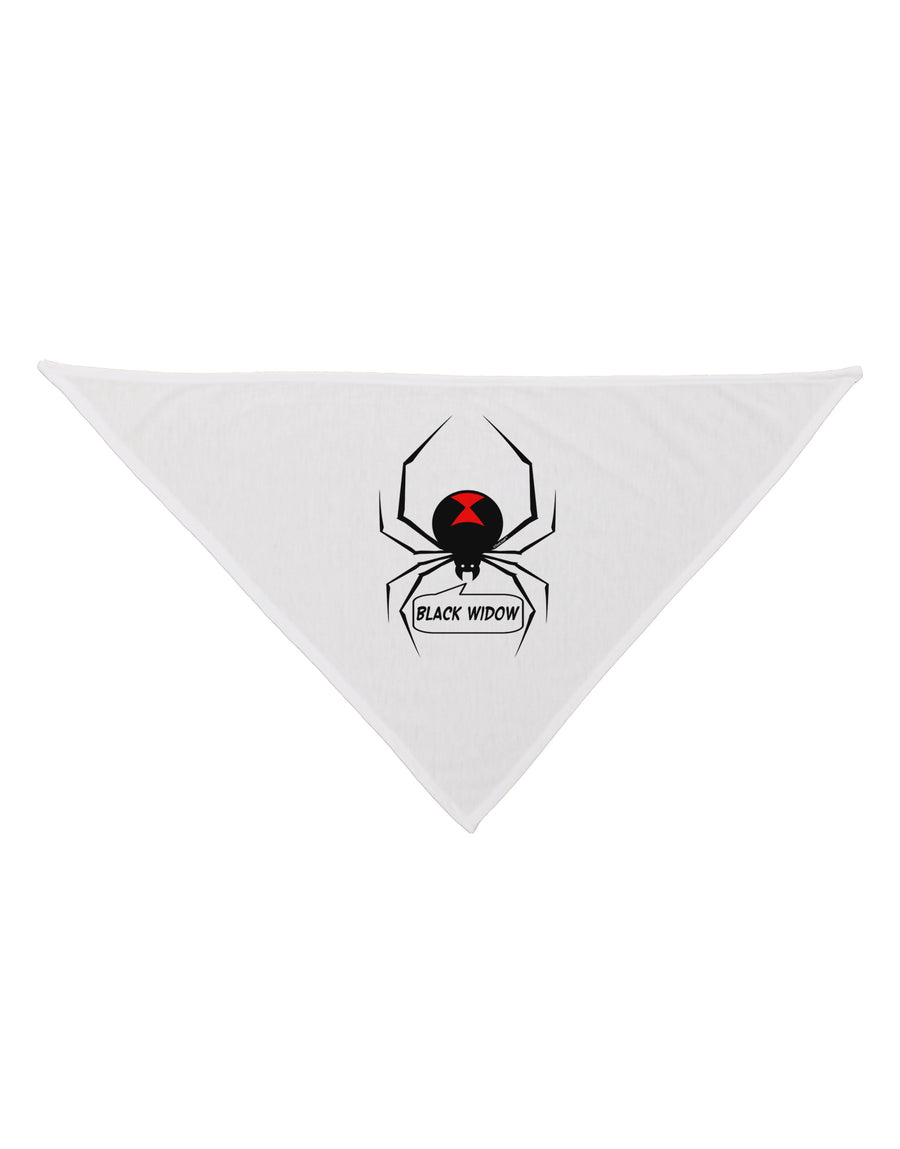 Black Widow Spider Design - Text Dog Bandana 26-Dog Bandana-TooLoud-White-One-Size-Fits-Most-Davson Sales