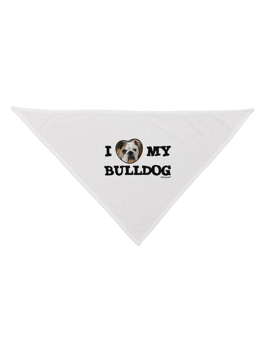 I Heart My Bulldog Dog Bandana 26 by TooLoud-Dog Bandana-TooLoud-White-One-Size-Fits-Most-Davson Sales