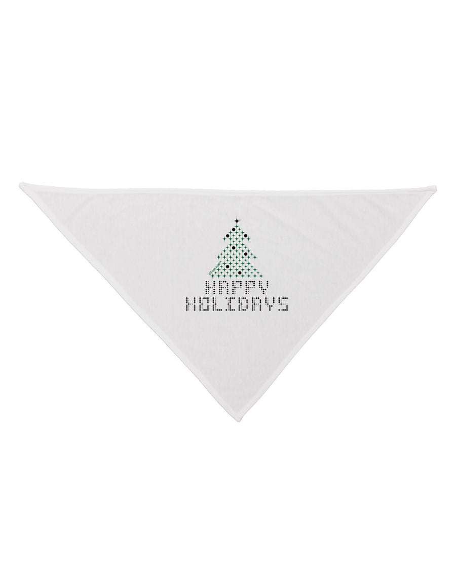 Happy Holidays Sparkles Dog Bandana 26-Dog Bandana-TooLoud-White-One-Size-Fits-Most-Davson Sales