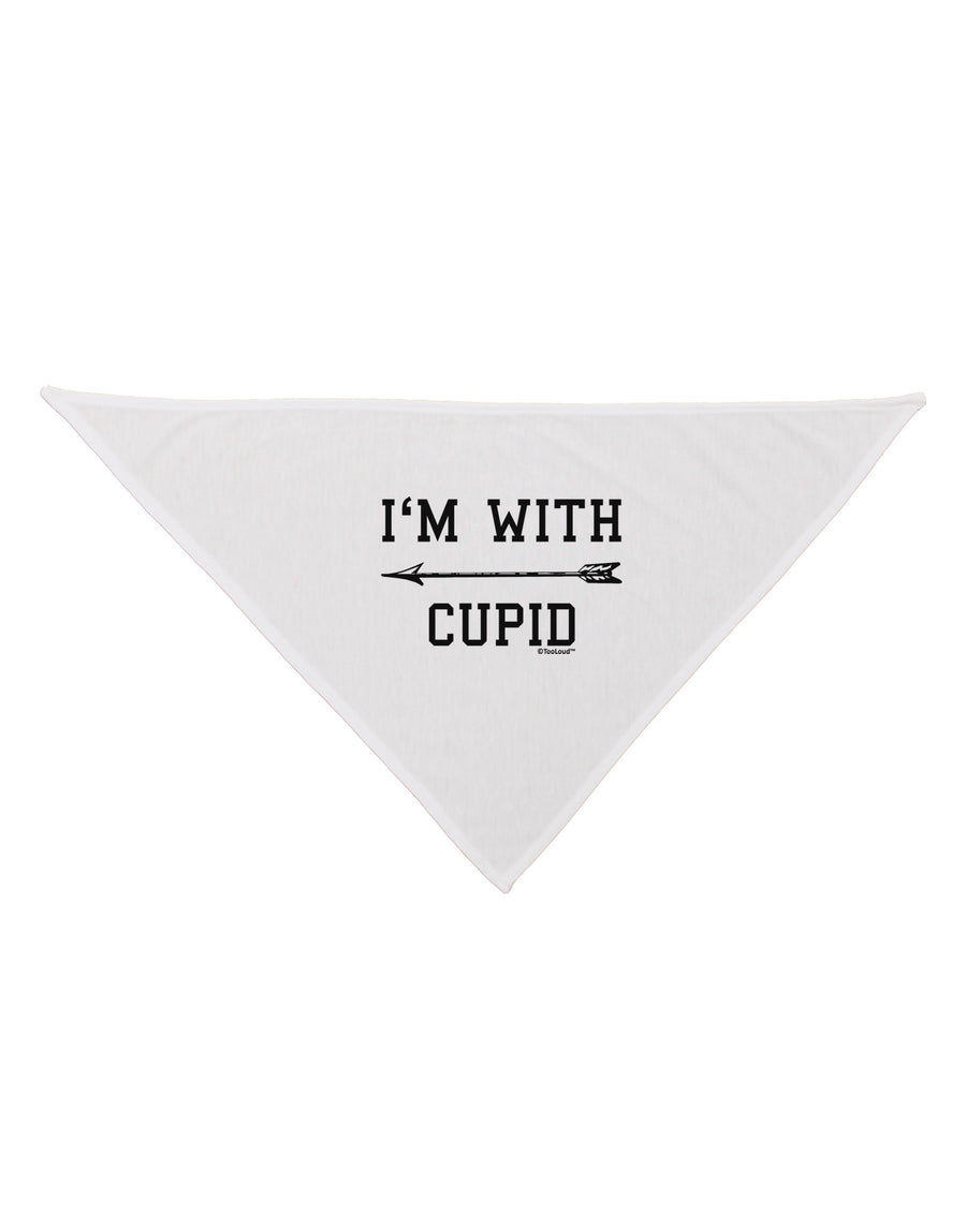 I'm With Cupid - Left Arrow Dog Bandana 26 by TooLoud-Dog Bandana-TooLoud-White-One-Size-Fits-Most-Davson Sales