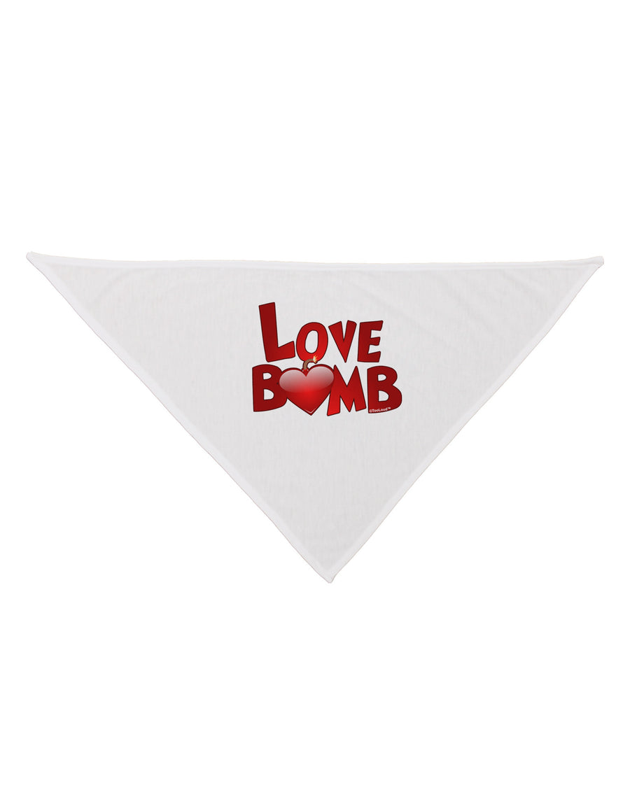 Love Bomb Text Dog Bandana 26-Dog Bandana-TooLoud-White-One-Size-Fits-Most-Davson Sales