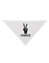 Hand Peace Sign - Charlie Design Dog Bandana 26 by TooLoud-Dog Bandana-TooLoud-White-One-Size-Fits-Most-Davson Sales