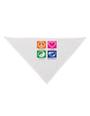 PLUR Squares Color Dog Bandana 26-Dog Bandana-TooLoud-White-One-Size-Fits-Most-Davson Sales