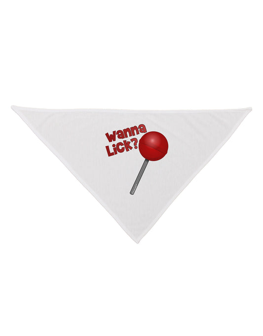 TooLoud Wanna Lick Lollipop Dog Bandana 26-Dog Bandana-TooLoud-White-One-Size-Fits-Most-Davson Sales