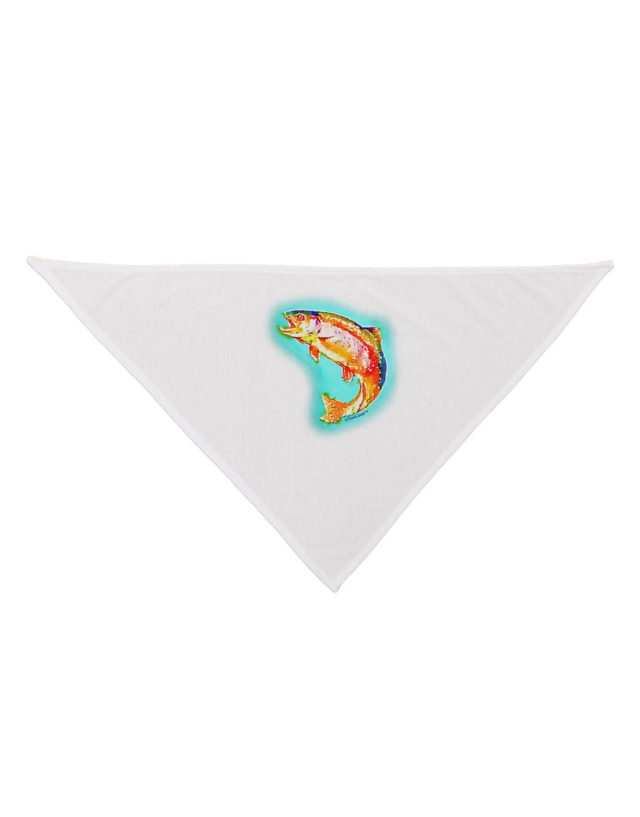 Rainbow Trout WaterColor Dog Bandana 26-Dog Bandana-TooLoud-White-One-Size-Fits-Most-Davson Sales