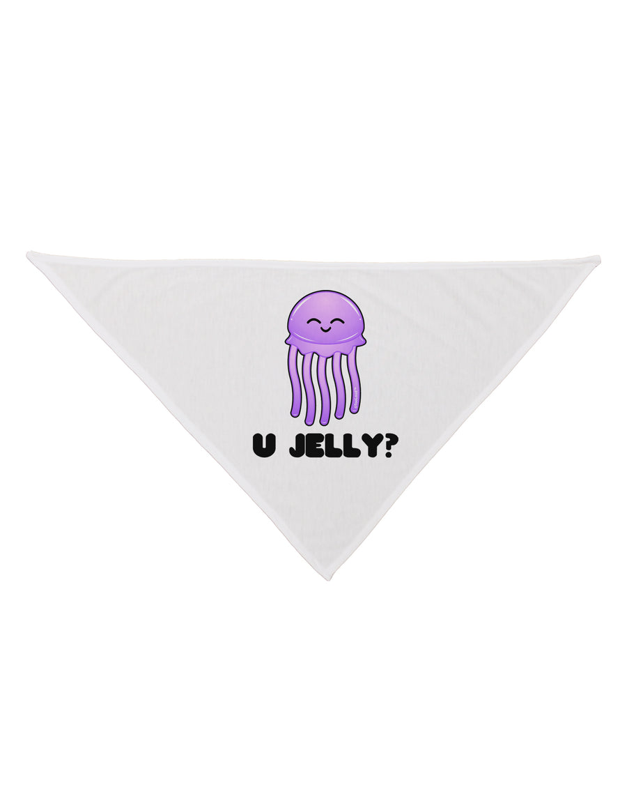 U Jelly Cute Jellyfish Dog Bandana 26 by TooLoud-Dog Bandana-TooLoud-White-One-Size-Fits-Most-Davson Sales