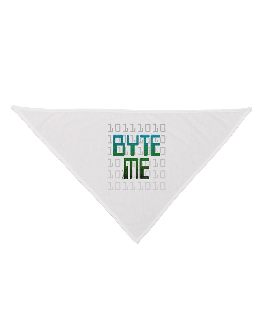 Byte Me Dog Bandana 26-Dog Bandana-TooLoud-White-One-Size-Fits-Most-Davson Sales