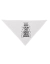 Keep Calm and Wash Your Hands Printed White Dog Bandana 26 Inch Toolou