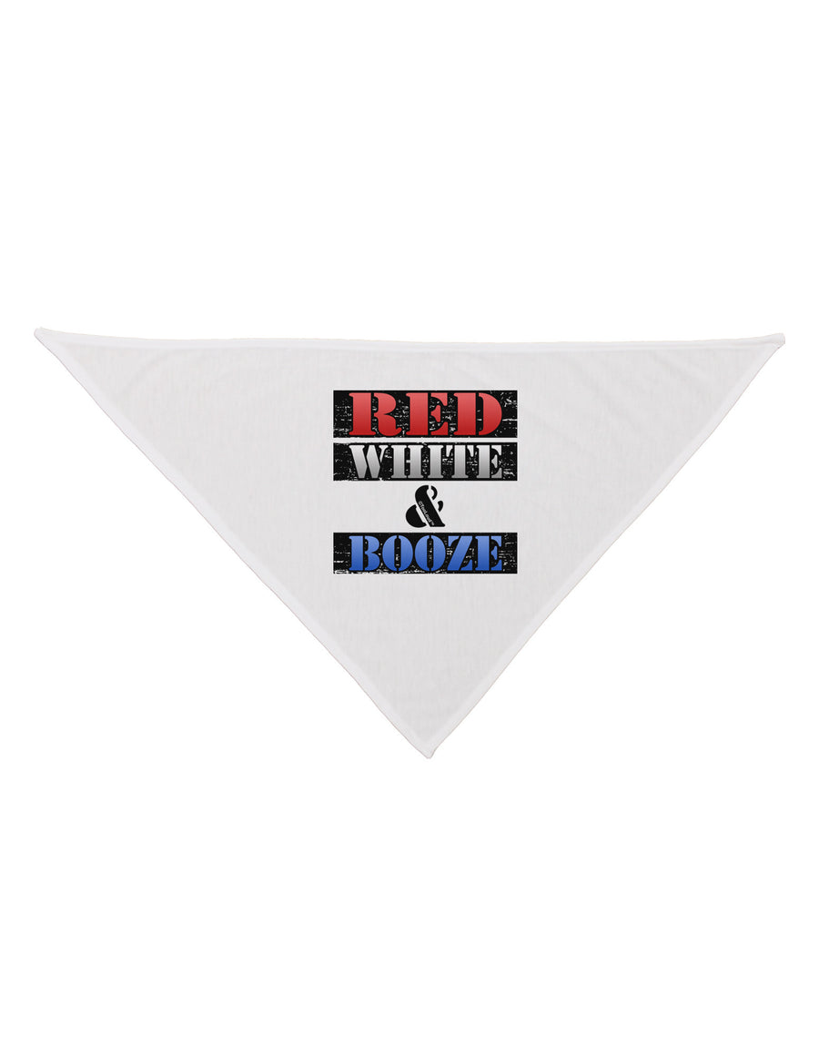 Red White & Booze Dog Bandana 26-Dog Bandana-TooLoud-White-One-Size-Fits-Most-Davson Sales