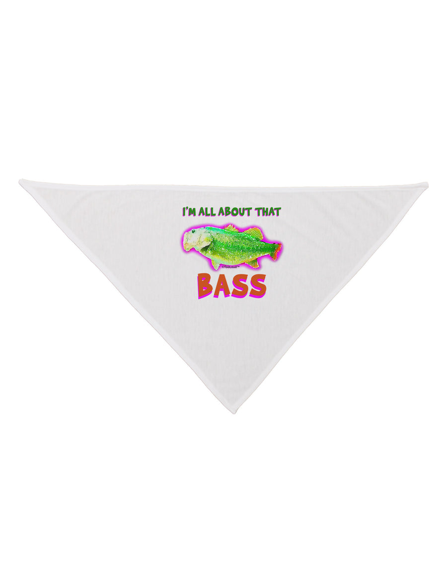 All About That Bass Fish Watercolor Dog Bandana 26-Dog Bandana-TooLoud-White-One-Size-Fits-Most-Davson Sales