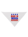 Made in Merica - Stars and Stripes Color Design Dog Bandana 26-Dog Bandana-TooLoud-White-One-Size-Fits-Most-Davson Sales