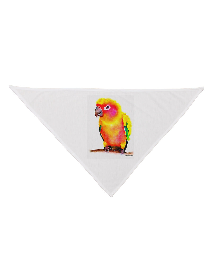 Sun Conure Parrot Watercolor Dog Bandana 26-Dog Bandana-TooLoud-White-One-Size-Fits-Most-Davson Sales