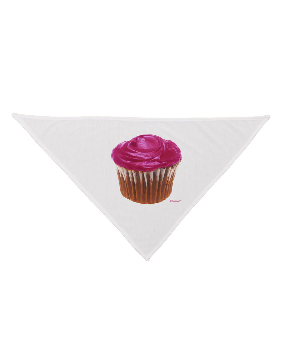 Giant Bright Pink Cupcake Dog Bandana 26 by TooLoud-Dog Bandana-TooLoud-White-One-Size-Fits-Most-Davson Sales