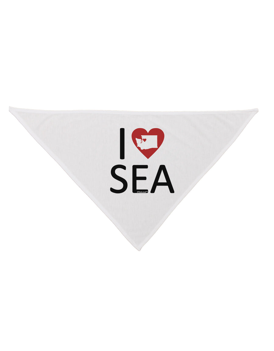 I Heart Seattle Dog Bandana 26-Dog Bandana-TooLoud-White-One-Size-Fits-Most-Davson Sales