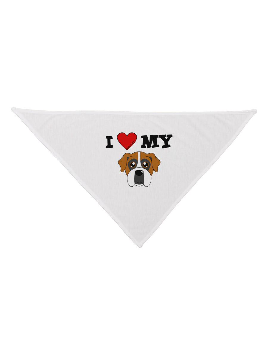 I Heart My - Cute Boxer Dog Dog Bandana 26 by TooLoud-Dog Bandana-TooLoud-White-One-Size-Fits-Most-Davson Sales