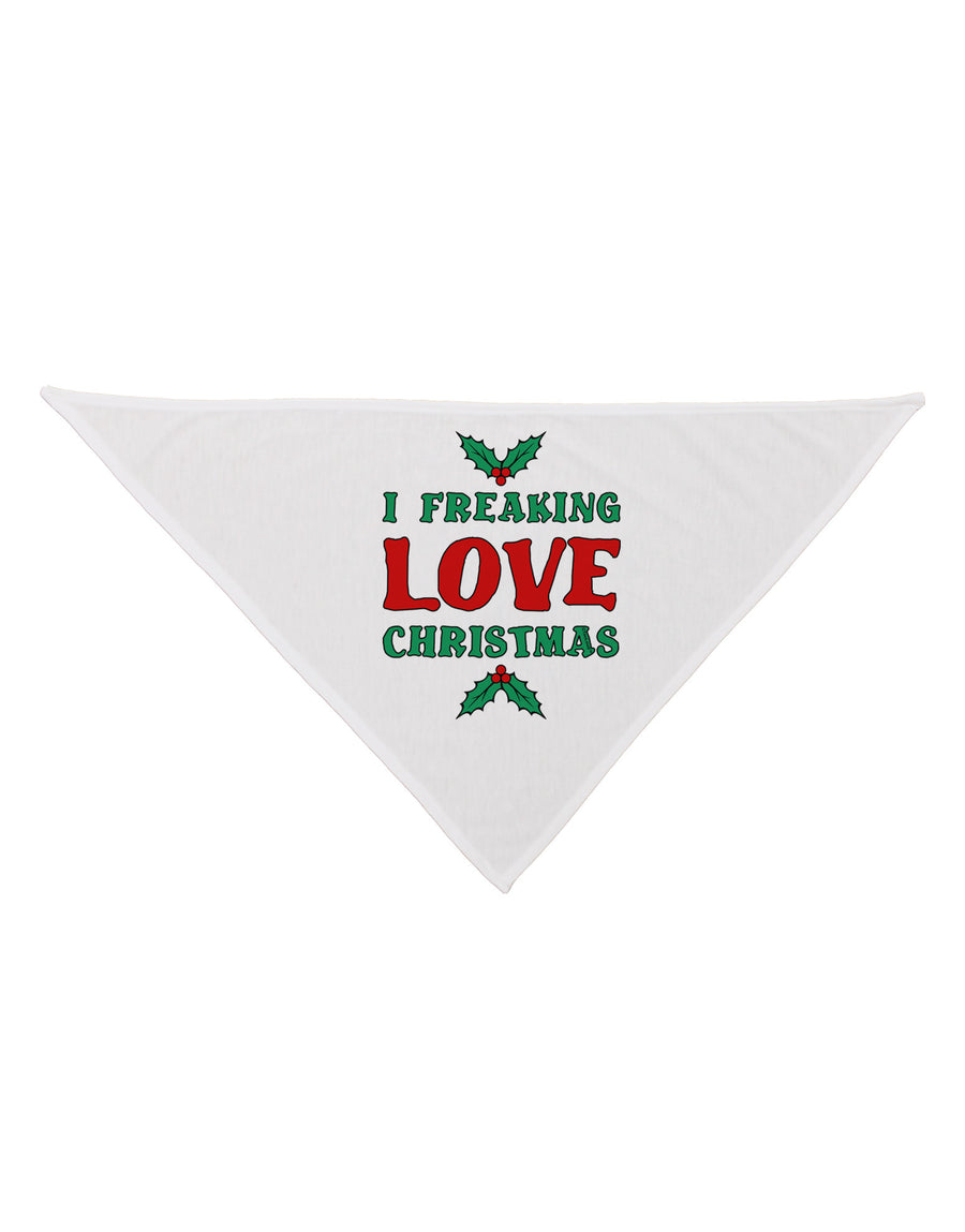 I F-ing Love Christmas Funny Dog Bandana 26-Dog Bandana-TooLoud-White-One-Size-Fits-Most-Davson Sales