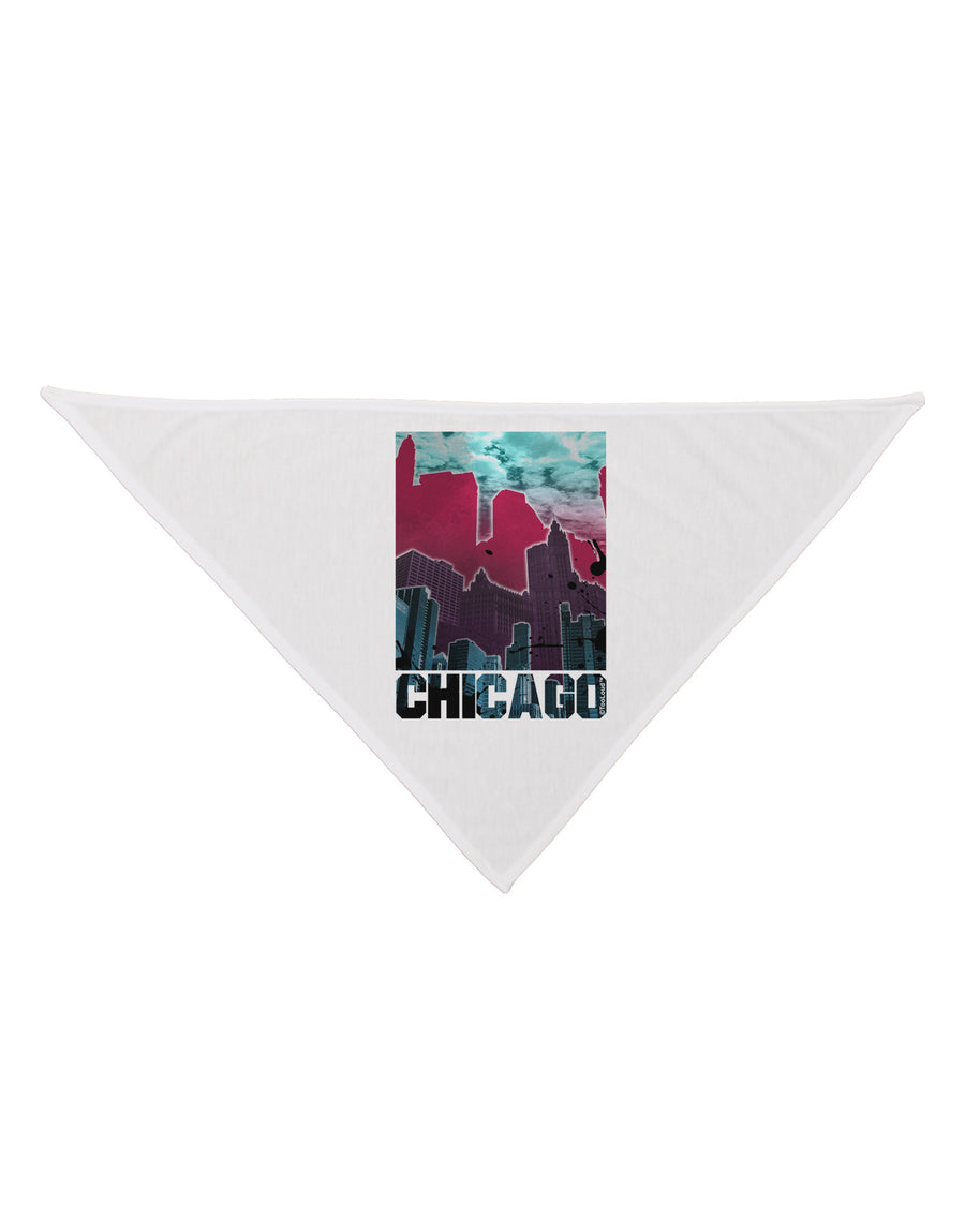 Chicago Abstract 2 Dog Bandana 26-Dog Bandana-TooLoud-White-One-Size-Fits-Most-Davson Sales