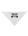 Installing Muscles Dog Bandana 26-Dog Bandana-TooLoud-White-One-Size-Fits-Most-Davson Sales