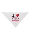 I Love Heart My Girlfriend Dog Bandana 26-Dog Bandana-TooLoud-White-One-Size-Fits-Most-Davson Sales