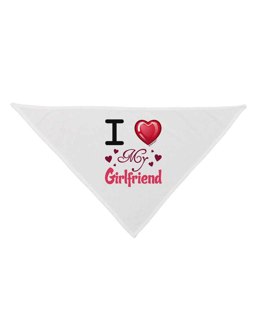 I Love Heart My Girlfriend Dog Bandana 26-Dog Bandana-TooLoud-White-One-Size-Fits-Most-Davson Sales