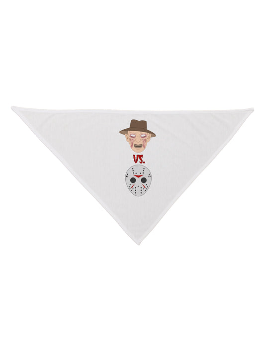 Scary Face Versus Scary Face - Halloween Dog Bandana 26-Dog Bandana-TooLoud-White-One-Size-Fits-Most-Davson Sales