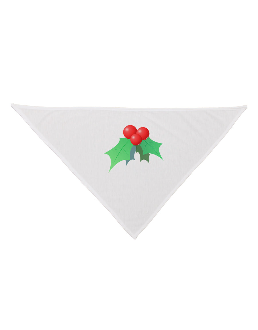 holly Christmas Design Dog Bandana 26-Dog Bandana-TooLoud-White-One-Size-Fits-Most-Davson Sales