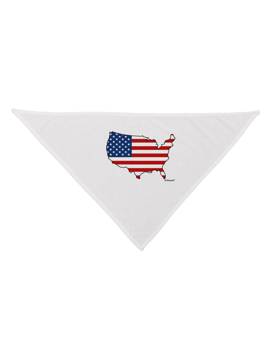 United States Cutout - American Flag Design Dog Bandana 26 by TooLoud-Dog Bandana-TooLoud-White-One-Size-Fits-Most-Davson Sales