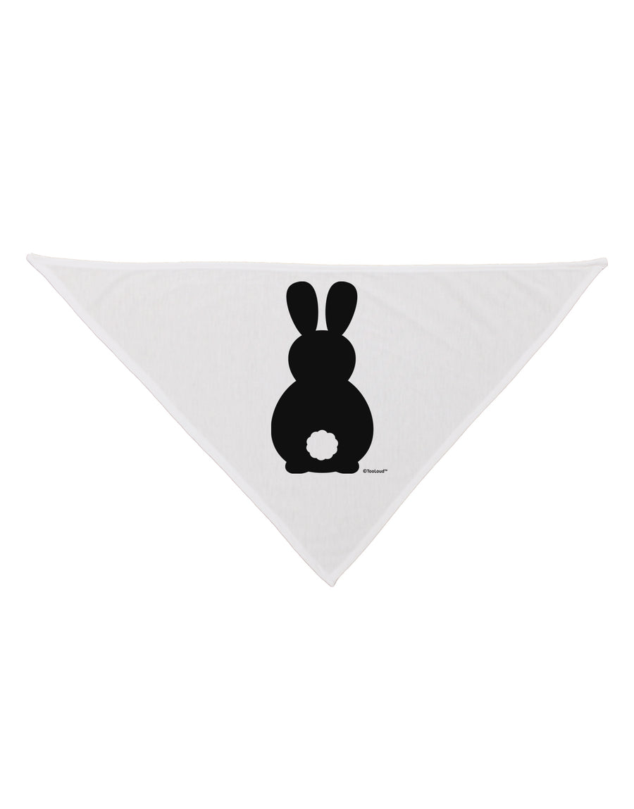 Cute Bunny Silhouette with Tail Dog Bandana 26 by TooLoud-Dog Bandana-TooLoud-White-One-Size-Fits-Most-Davson Sales