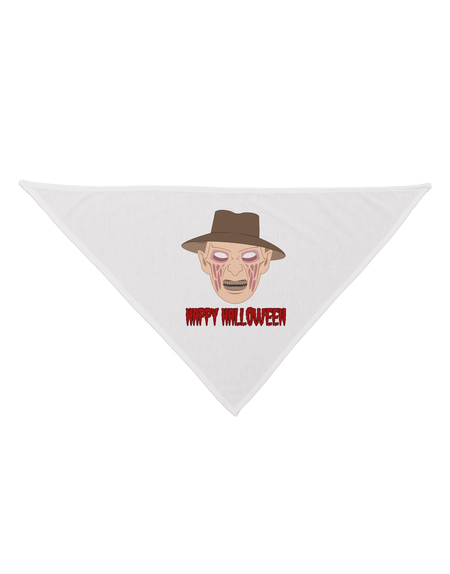 Scary Face With a Hat - Happy Halloween Dog Bandana 26-Dog Bandana-TooLoud-White-One-Size-Fits-Most-Davson Sales