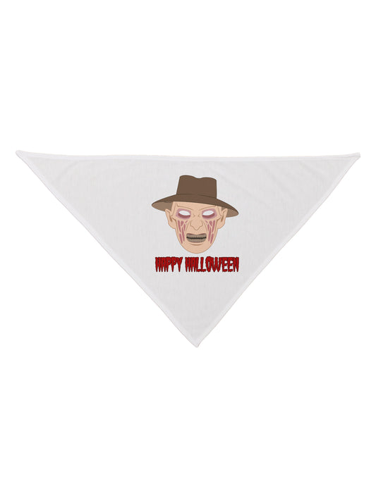 Scary Face With a Hat - Happy Halloween Dog Bandana 26-Dog Bandana-TooLoud-White-One-Size-Fits-Most-Davson Sales