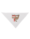 Cute Christmas Sloth with Santa Hat Dog Bandana 26-Dog Bandana-TooLoud-White-One-Size-Fits-Most-Davson Sales